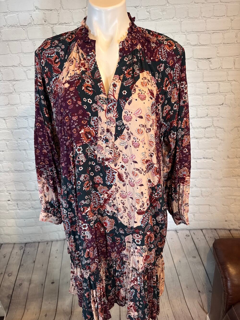 Adyson Parker Dress. 2X. Pockets and ruffles. Button details. XXL